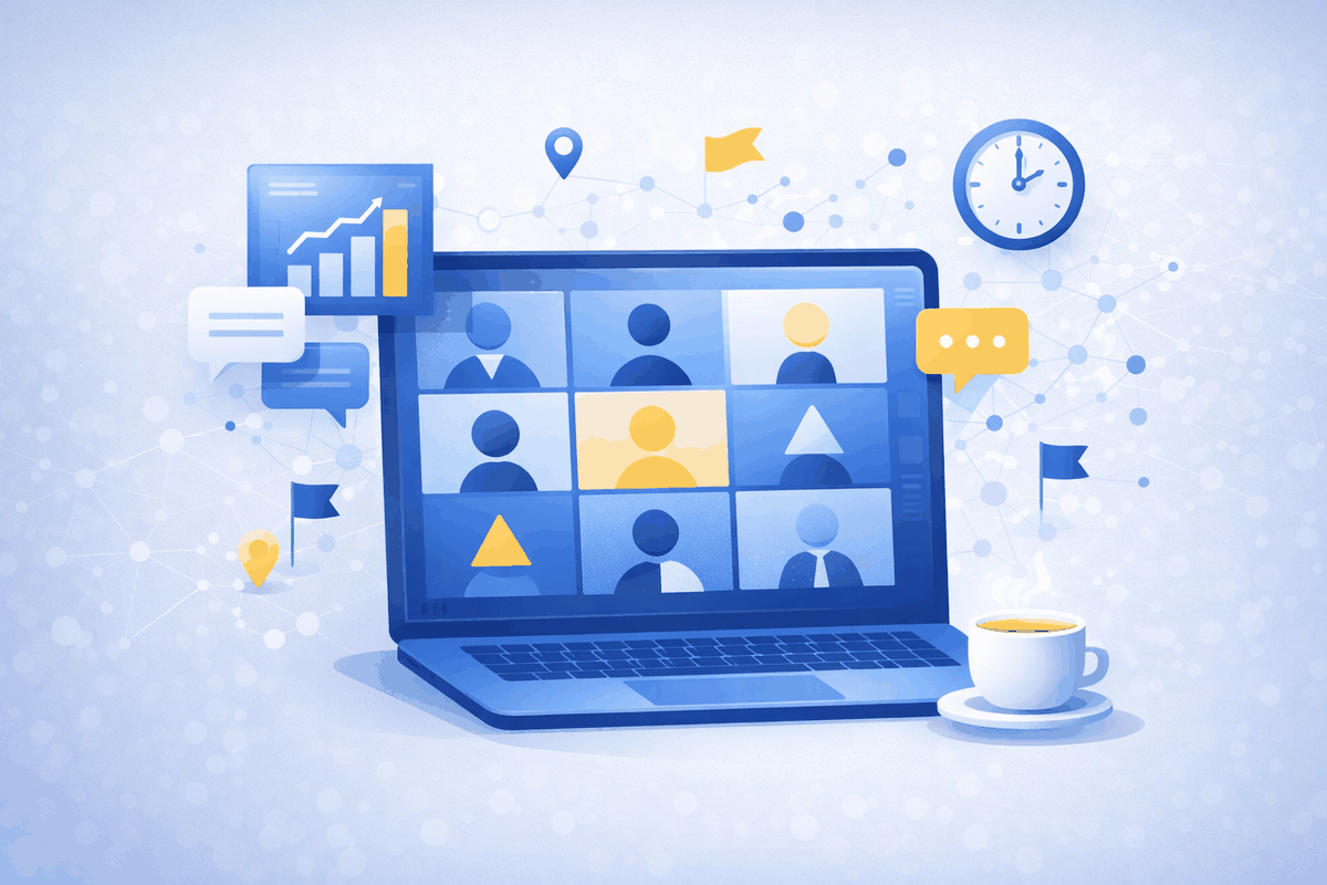 Virtual conference illustration